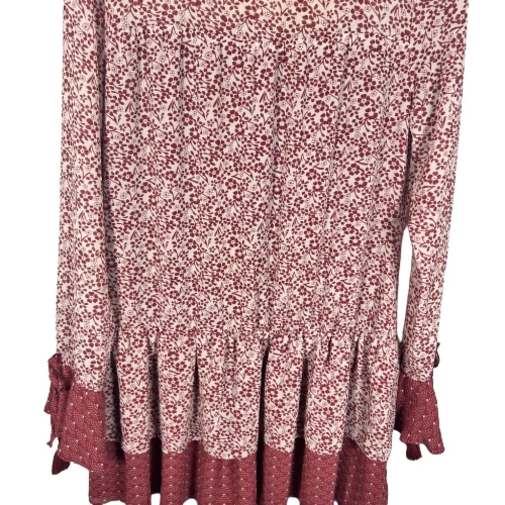 Tularosa Womens Berkley Ditzy Floral Mini Dress Size Small Feminine Long Sleeves - Picture 3 of 16